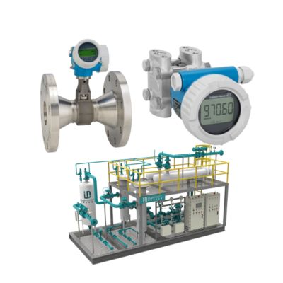 Stroomregelingskleppen met Endress+Hauser Proline Prowirl R 200 vortexstroommeter en Deltabar PMD55B-drukzender.