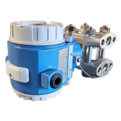 Drukverlagings- en temperatuurstation uitgerust met een Endress+Hauser Deltabar Proline Prowirl R200 vortexstroommeter en een PMD75B-drukzender.