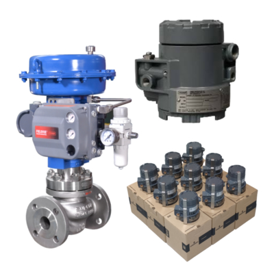 Besturingsklep met Fisher 846 I/P-omvormer en TopWorx GO-schakelaar model 73 / model 81 limietschakelaar en Fisher DVC6200-kleppositionator voor hoge precisiebesturing in ruwe omgevingen