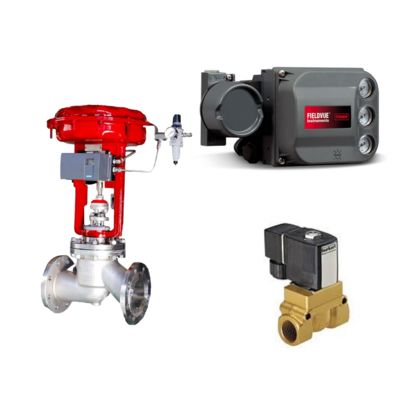 Fisher DVC6200 Pneumatische Klepbesturing Kleppositieregelaar Smart Positieregelaar en Buerkert Type 5404 Magneetventiel