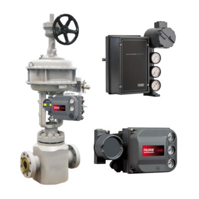 Fisher 3620j / 3582i Elektro-pneumatische klepstandsteller en Fisher DVC6200 Controller met 220 V bedrijfsspanning en PLC EtherCAT-koppelingmodule in 100% originele verpakking