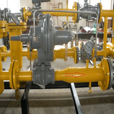 Aardgas Industriële Ketels Drukregelklep Fisher 299H Serie Drukverlagende Regelaars Pilotgestuurd Geflensd