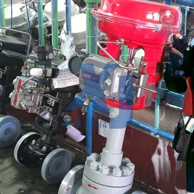 Pneumatische klepstandsteller Automatische EAC-gecertificeerde regelklep en Emerson Fisher DVC6200 Smart klepstandstellers