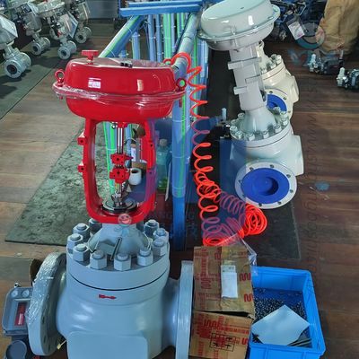 Pneumatische flowklep EAC-gecertificeerde regelkleppen en Emerson Fisher DVC6200 digitale klepstandregelaar