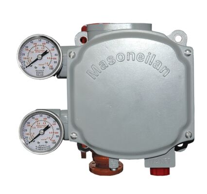 Masoneilan regelklep SVI1000 serie klepstandsteller SVI1000G/IM/SW standsteller + Fairchild M25 relais en ASCO magneetventiel pulsventiel NFG353D132 24VDC