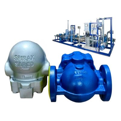 FT14X-10 FT14 Flensaansluiting SPIRAX SARCO Ball Float Steam Trap en Endress en Hauser Flowmeter op pijp voor voedsel en drank