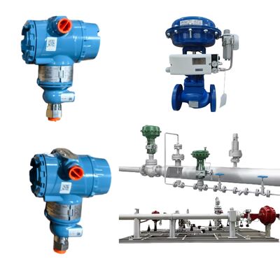 Flensaansluiting Rosemount 3408 niveautransmitter Contactloze radar gebruikt in opslagtank en Spiraxsarco-regelklep voor leiding