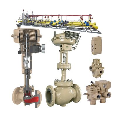 SAMSON 3241 Industriële draadstoel Pneumatische bolk klep SAMSON 3756 Volume Booster