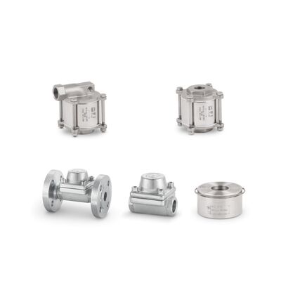 Industriële stoomtrap van roestvrij staal met een maximale temperatuur van 400 °C en een drukbereik van 42 bar