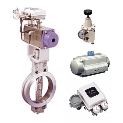 KOSO 600B Vlinderkleppen Gietcarrosserie Type met 6300RA pneumatische cilinderactuatoren Industrieel gebruik