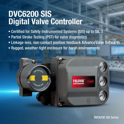 Fisher FIELDVUE DVC6200 SIS Digitale Klepstandsteller Klepcontroller voor omgevingen met lage temperaturen
