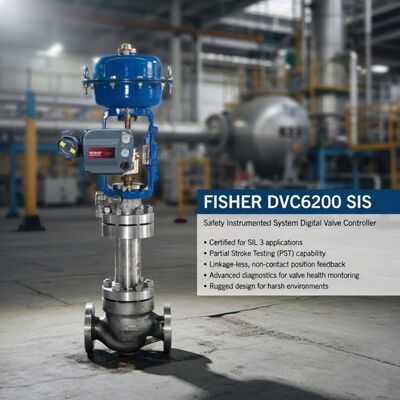 Fisher FIELDVUE DVC6200 SIS Digitale Klepstandsteller Klepcontroller voor omgevingen met lage temperaturen