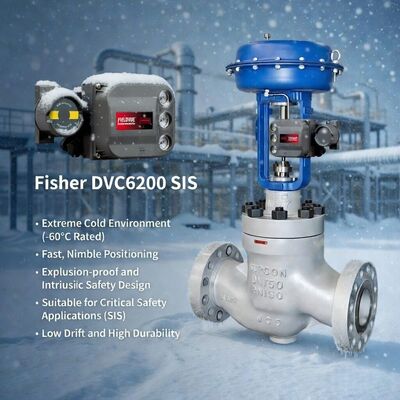 Fisher FIELDVUE DVC6200 SIS Digitale Klepstandsteller Klepcontroller voor omgevingen met lage temperaturen