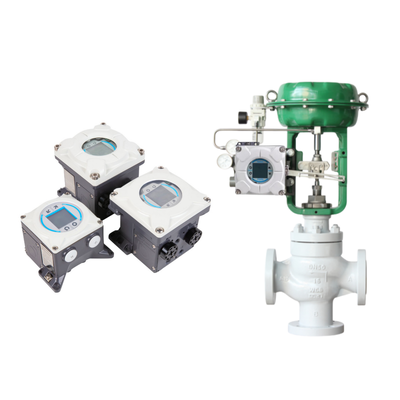 Shanghai Lanlin Pneumatic Three Way Control Valve with Valmet Me-tso Neles NDX Smart Valve Controller