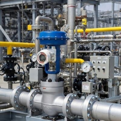 Chinese regelklep met Logix Flowserve positioner 420 Serie 420-47-W1D-10 voor olie- en gaspijpleiding drukregeling op voorraad