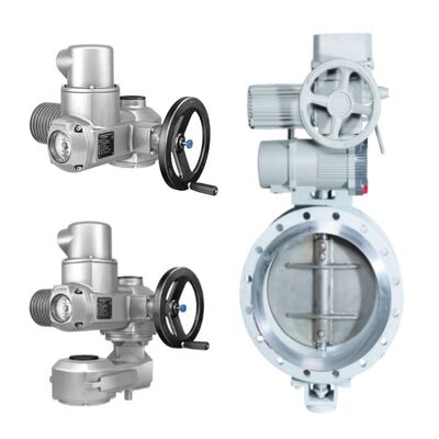 CHUANYI VBJG 600001 Drievoudig excentrisch vlinderklep met AUMA SA SQ-serie elektrische actuator voor vloeistofregeling