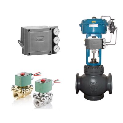 Emerson Fisher 3582 Elektropneumatische enkelwerkende kleppenpositionair met ASCO-solenoïde kleppen