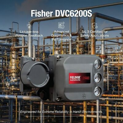 In voorraad F-isher DVC6200 FIELDVUE Digitale HART Valve Positioner 4-20mA Elektro Pneumatische Controller voor Pneumatische Actuator