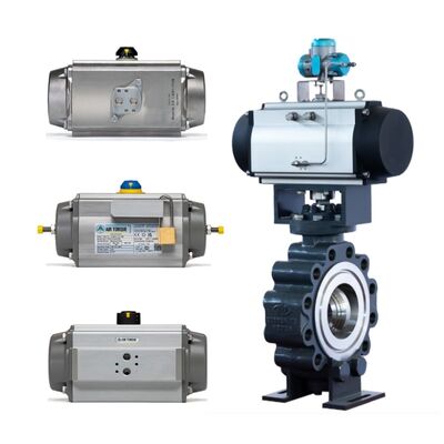 Chuanyi VBJG All Metal Hard Seal Butterfly Valve met Air Torque Rack Pinion Rotary Actuator Petroleum Chemical Power