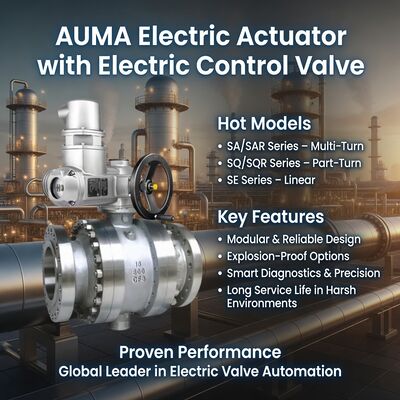 AUMA Elektrische Aandrijving SA SQ Klep Aandrijving Multi Turn Part Turn Waterzuivering Energiecentrale