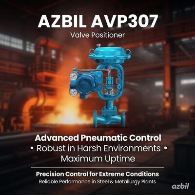 Azbil AVP307 Digitale pneumatische klep positioner met HART communicatie microprocessor controle en IP66 bescherming