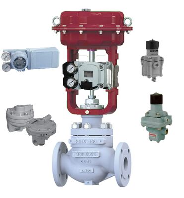 Samson pneumatische regelklep en Masoneilan SVI2 slimme digitale regelklepstandsteller en betrouwbare 4700E elektropneumatische controller en Samson 3730-3