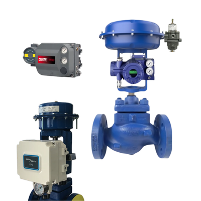 Pneumatische klepstandsteller voor olie- en gasindustrie Fish-er DVC2000 DVC6200 en FOXBORO-controller en Spirax Sarco-klep KE73 en actuator PN9223E