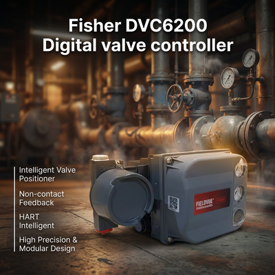 F-isher DVC6200 digitale klepstandsteller FIELDVUE HART slimme klepstandstellerregeling met ASCO 2-weg magneetventiel