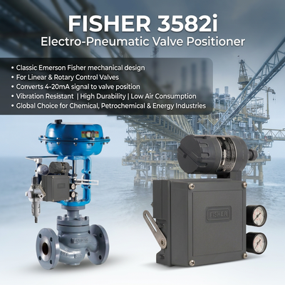 Originele E-merson F-isher 3582i elektropneumatische klepstandsteller met 582i converter 4-20mA