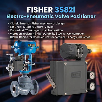 F-isher 3582i Mechanische elektro-pneumatische klep positioner OEM Single Acting Control Valves