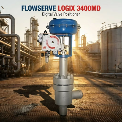 Flowserve Logix 3400MD digitale klepstandsteller met HART-communicatie IP66-bescherming en ±0,5% nauwkeurigheid