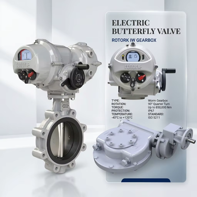 Fabriek OEM Electric Plug Ball Butterfly Valve Rotork IQT Quarter-turn Electric Actuator IW5 Deel-turn versnellingsbakken