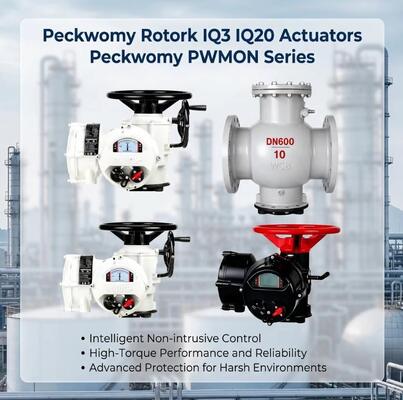 Peckwomy PWMON-serie Explosiebestendige OEM Ball Electric Actuators Display Gas Media Vervangbare Rotork IQ3 IQ20 Actuators