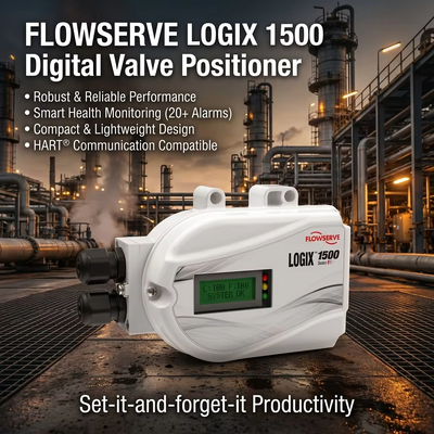 Flowserve PMV D20 Eindschakelaarkast Klepcontroller HART-communicator Flowserve Logix 1500 Digitale klepstandsteller