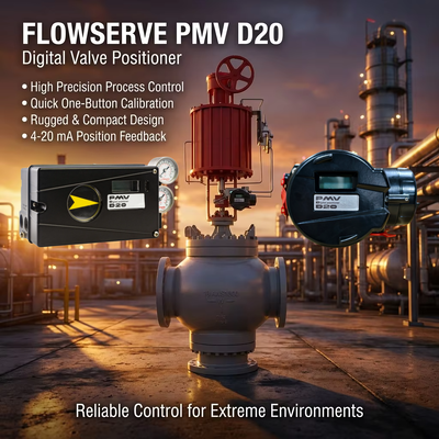 Flowserve PMV D20 Digitale Valve Positioner met HART Communication IP66/NEMA 4X Gehalte en 4-20 mA DC Input