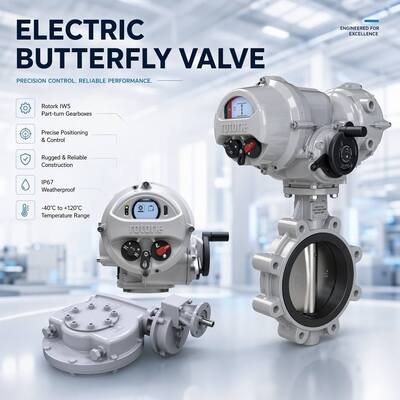 Fabriek OEM Electric Plug Ball Butterfly Valve Rotork IQT Quarter-turn Electric Actuator IW Series Part-turn Gearboxes