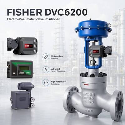 Brand New OEM F-isher Butterfly Pneumatic Control Valve en DVC6200 Valve Positioner