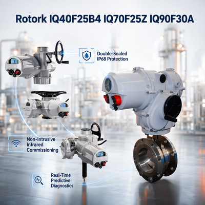 Nieuwe Rotork IQ40F25B4 IQ70F25Z IQ90F30A Nieuwe Intelligente Multi-Turn Electric Valve Actuator,1000-2000Nm,IP68 Niet-inbreukmakend