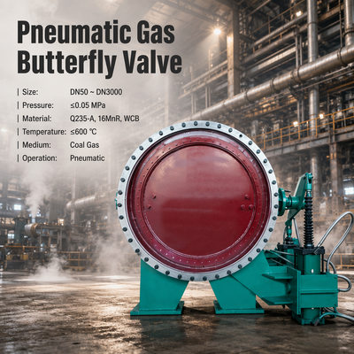JIANGSU SHENTONG Industrial Pneumatic Gas Butterfly Valve Blast Furnace Coke Oven Gas Pipeline Butterfly Valve