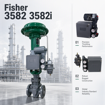 F-isher 3582 3582i Pneumatic Control Valve Positioner Industrial Automation System Linear Actuator Valve Controller Supplier