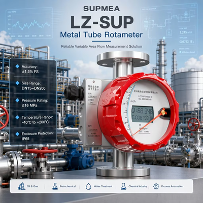 Supmea LZ-SUP HART 4-20mA LCD lokale indicator Industriële stroommeter Metalen buis Variabele oppervlakte stroommeter