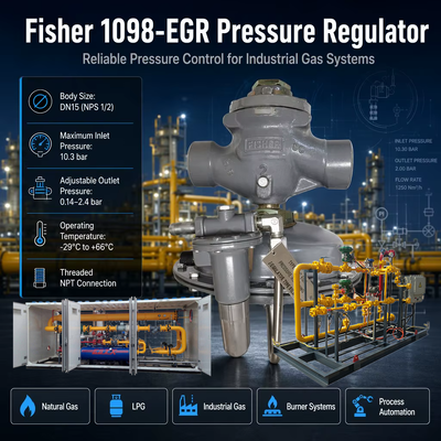 High Quality Fi-sher 1098-EGR Pilot Operated Natural Gas Pressure Reducing Valve Gas Pressure Regulator