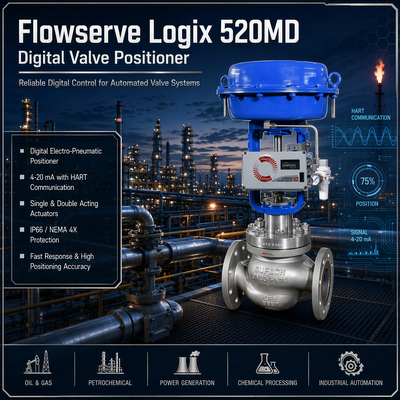 Flowserve Valve Controller Logix 520MD+37-W2D300-GM3-0000 Digitale HART Elektro Pneumatische Slimme Valve Positioner