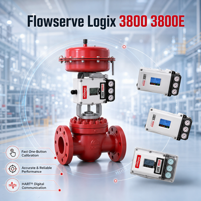 Flowserve Logix 3800 3800E Smart Digital Valve Positioner HART Protocol voor pneumatische regelkleppen
