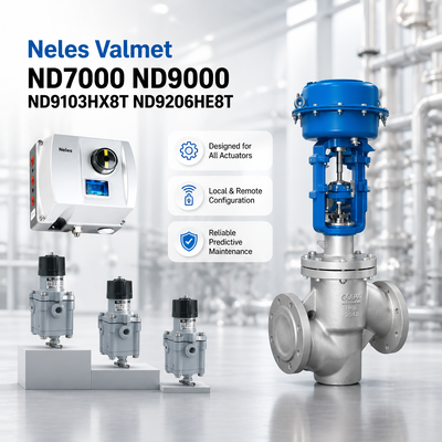 Valmet Me Tso OEM ND7000 ND9000 ND9103HX8T ND9206HE8T Pneumatische Slimme Digitale Klepcontroller Positioner HART 4-20mA Industriële Automatisering