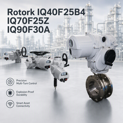 Rotork IQ40F25B4 IQ70F25Z IQ90F30A Kwartslag Elektrische Actuator 1000-2000Nm IP68 voor Vlinderklep Industrieel Besturingssysteem