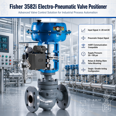 3582i Elektropneumatische 4-20mA I/P-converter-systeem voor het regelen van de ventielpositionering