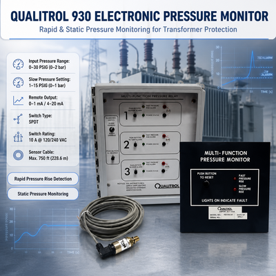 Qualitrol 930 Elektronische Drukmonitor Transformator Drukmonitor Snelle Drukstijging Statische Drukmonitor