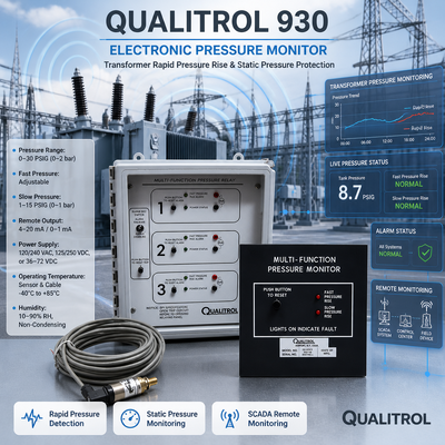 Qualitrol 930 Transformator Drukbewakingsapparaat Multi Sensor Drukmeter Drukwaarschuwing Trip Monitor