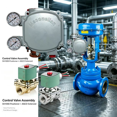 Masoneilan SVi1000 Digitale Valve Positioner 4-20mA HART Pneumatische besturing met ASCO Solenoïde Valve
